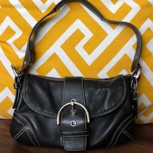 Lightly used black coach purse